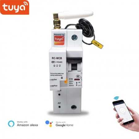 Disjuntor Tuya Smart - 20A com Medidor de Tensão Monofásico - Alexa e Google Home